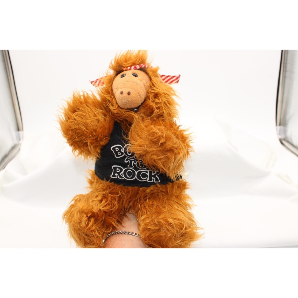 ALF Hand Puppet Born to Rock 1988 Burger King Plush Toy Headband Vintage - Picture 4 of 7